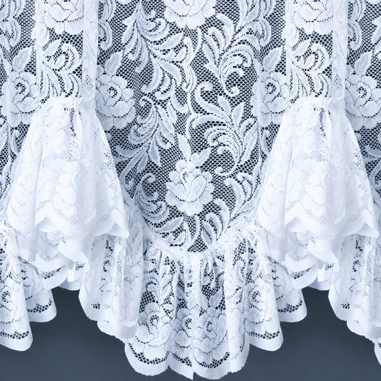 Shop Flounce Net Curtains White lace flounce net curtains
